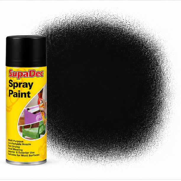 SupaDec Spray Paint 400ml Gloss Black