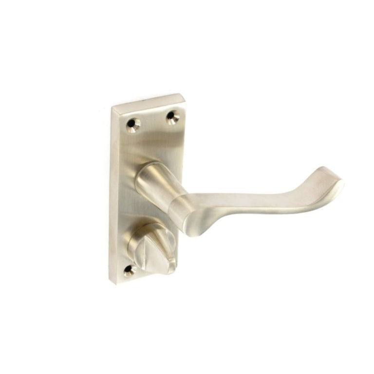 S2723 Securit Brushed Nickel Scroll Privacy Handles (1 Pair) 100mm product image