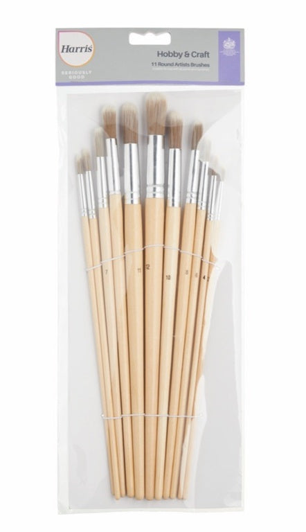 Harris Seriously Good Round Artist Brushes Set of 11