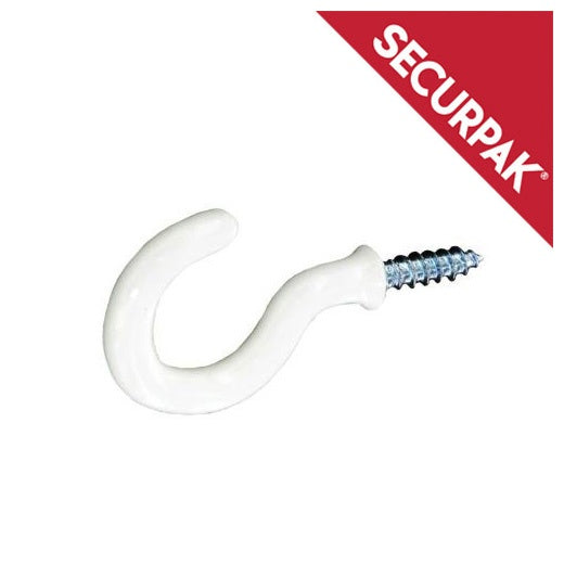 Securpak White Cup Hook 32mm Pack 6 product image