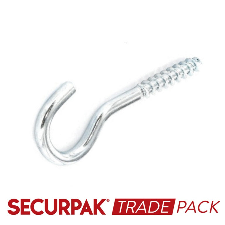 Securpak Screw Hook Zinc Plated 80mmx12 25 Pack product image