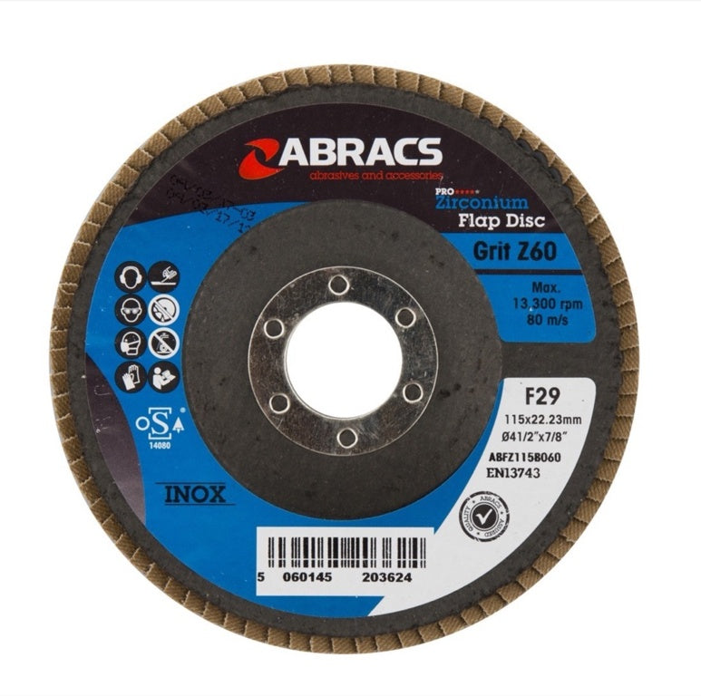 Abracs Flap Disc 115mm 60 Grit