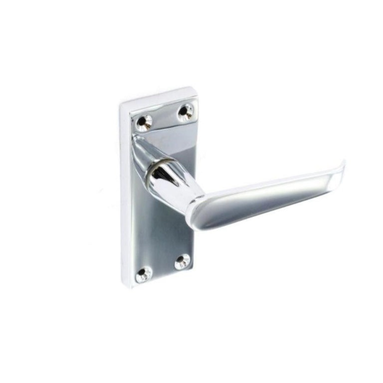 S2706 Securit Chrome Flat Latch Handles (Pair) 115mm product image