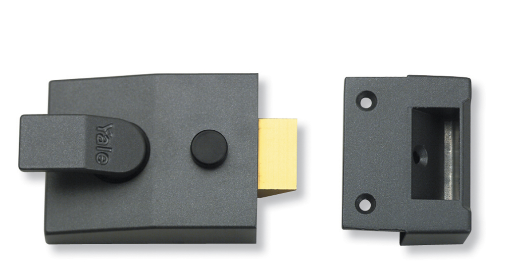 Yale Deadlocking Standard Nightlatch Security Lock Dark Metal Grey Case - 60mm product image