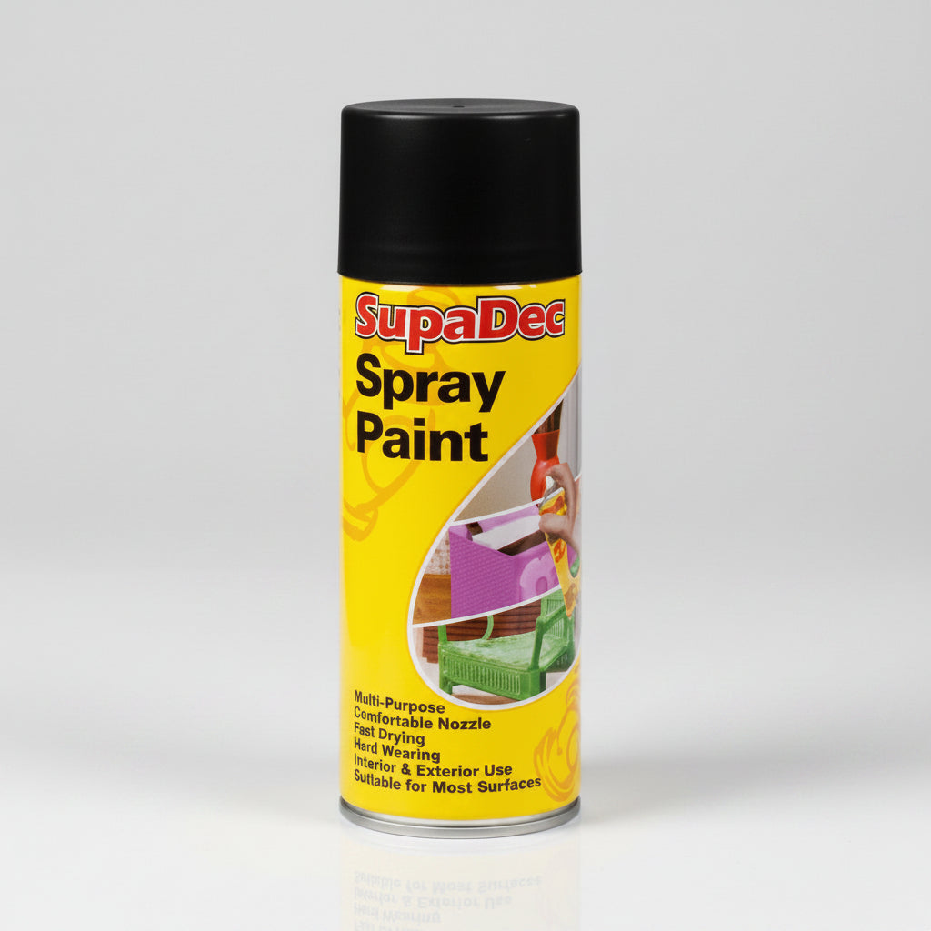 SupaDec Spray Paint 400ml Gloss Black