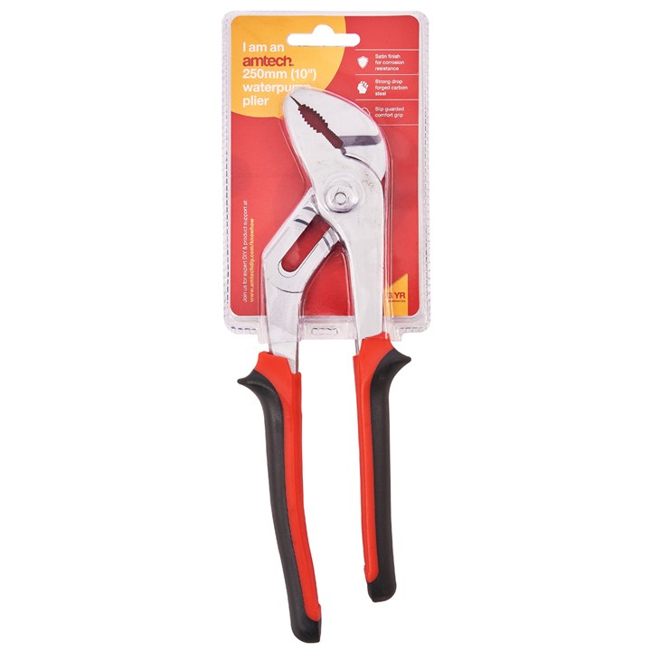 Amtech 250mm (10") Water Pump Pliers with Comfort Grip
