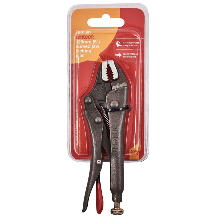 Amtech 130mm (5") Curved Jaw Locking Pliers