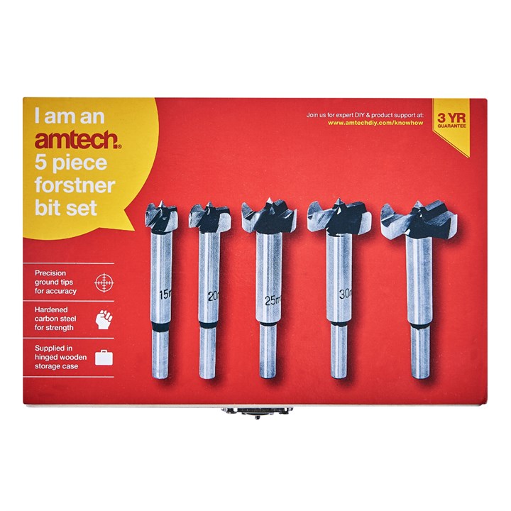 Amtech 5 Piece Forstner Bit Set