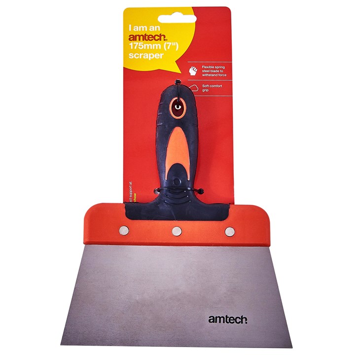 Amtech 175mm (7") Scraper with Soft Grip Handle