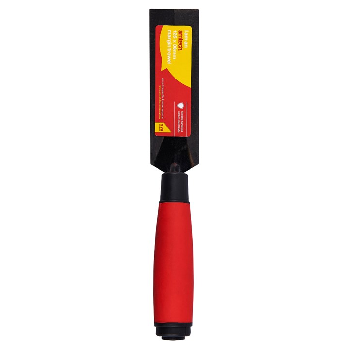 Amtech 125mm (5") X 38mm (1.5") Margin Trowel with Soft Grip