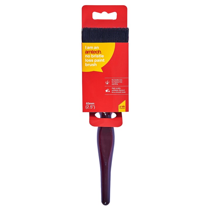 Amtech 63mm (2.5") No Bristle Loss Paint Brush