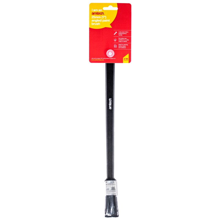 Amtech 25mm (1") Long Reach Angled Paint Brush