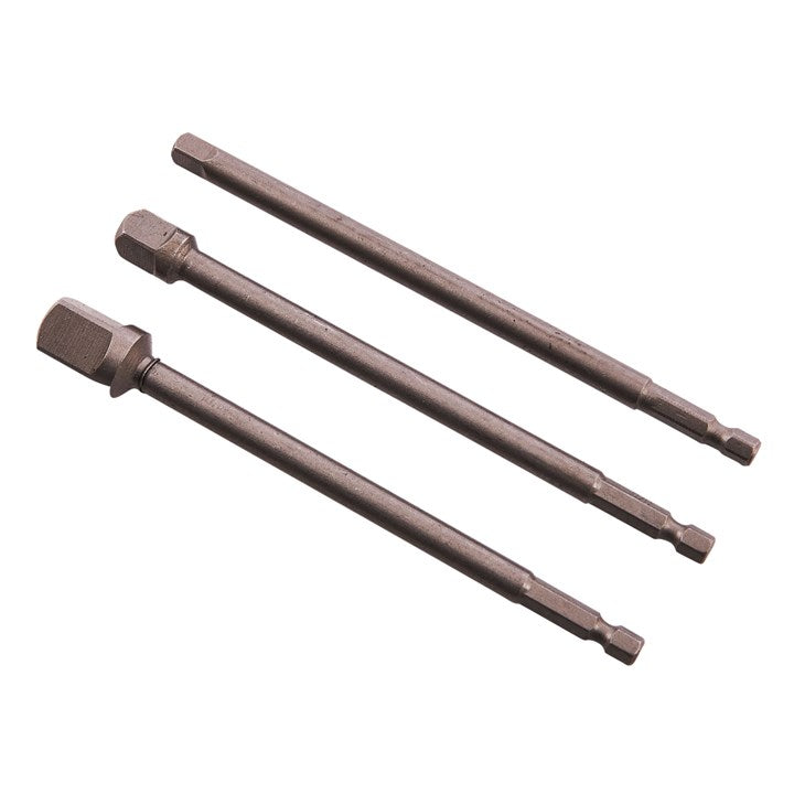 Amtech 3 Piece 150mm 1/4" Hex Extension Adapter Set