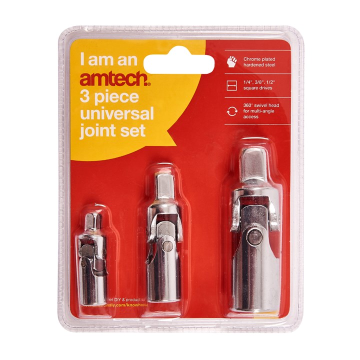 Amtech 3 Piece Universal Joint Set