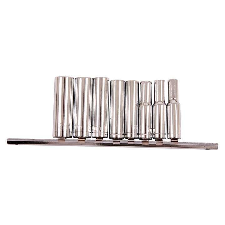 Amtech 8 Piece 1/4 Inch Drive Metric Deep Socket Set