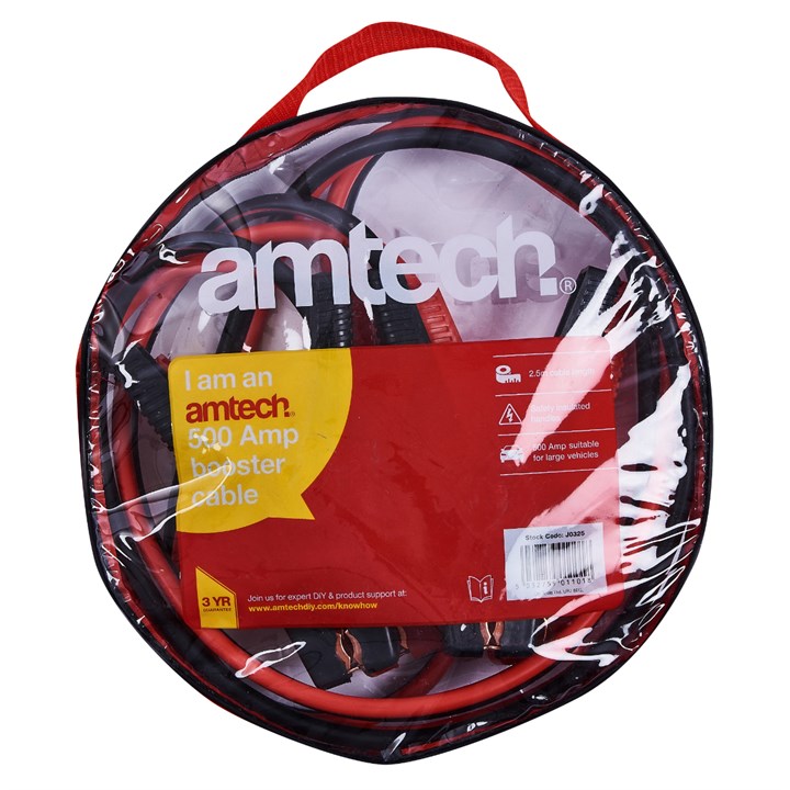 Amtech 500 Amp Booster Cables / Jump Lead