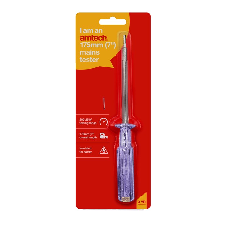 Amtech 175mm (7") Mains Tester