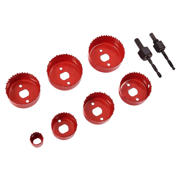 Amtech 9 Piece Heavy Duty Circular Hole Saw Set