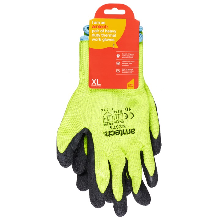 Amtech XL (Size 10) Latex Coated Acrylic Gloves