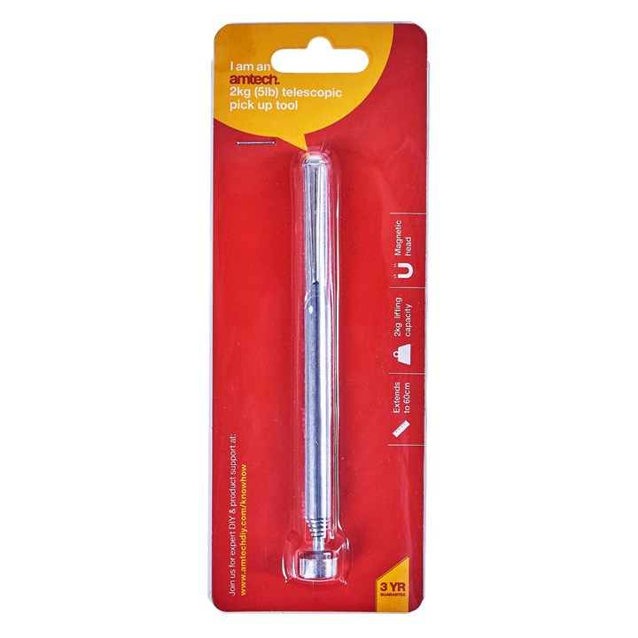 Amtech Telescopic Magnetic Pick Up Tool - 2kg (5lb) Lift Capacity