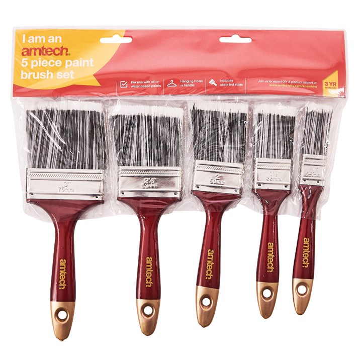 Amtech 5 Piece Paint Brush Set