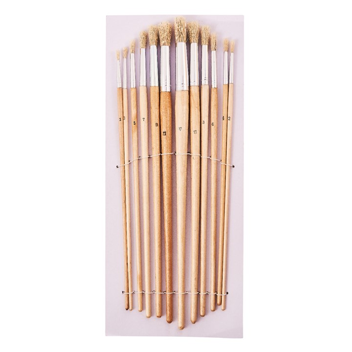 Amtech 12 Piece Round Tip Art Brush Set