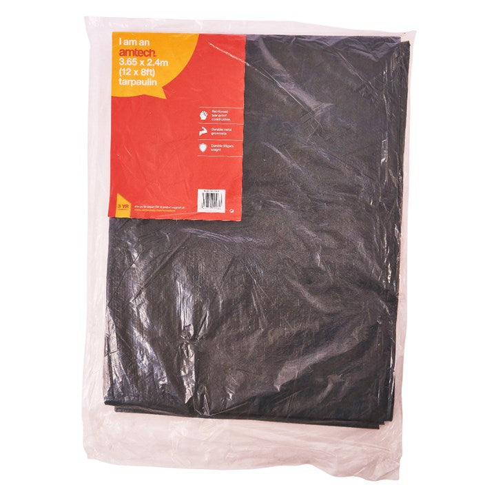 Amtech 365cm (12ft) X 245cm (8ft) Tarpaulin - Green