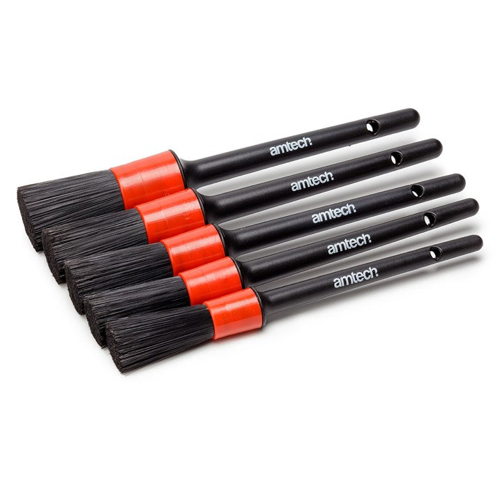 Amtech Car Detailing Brush Set (5pc)