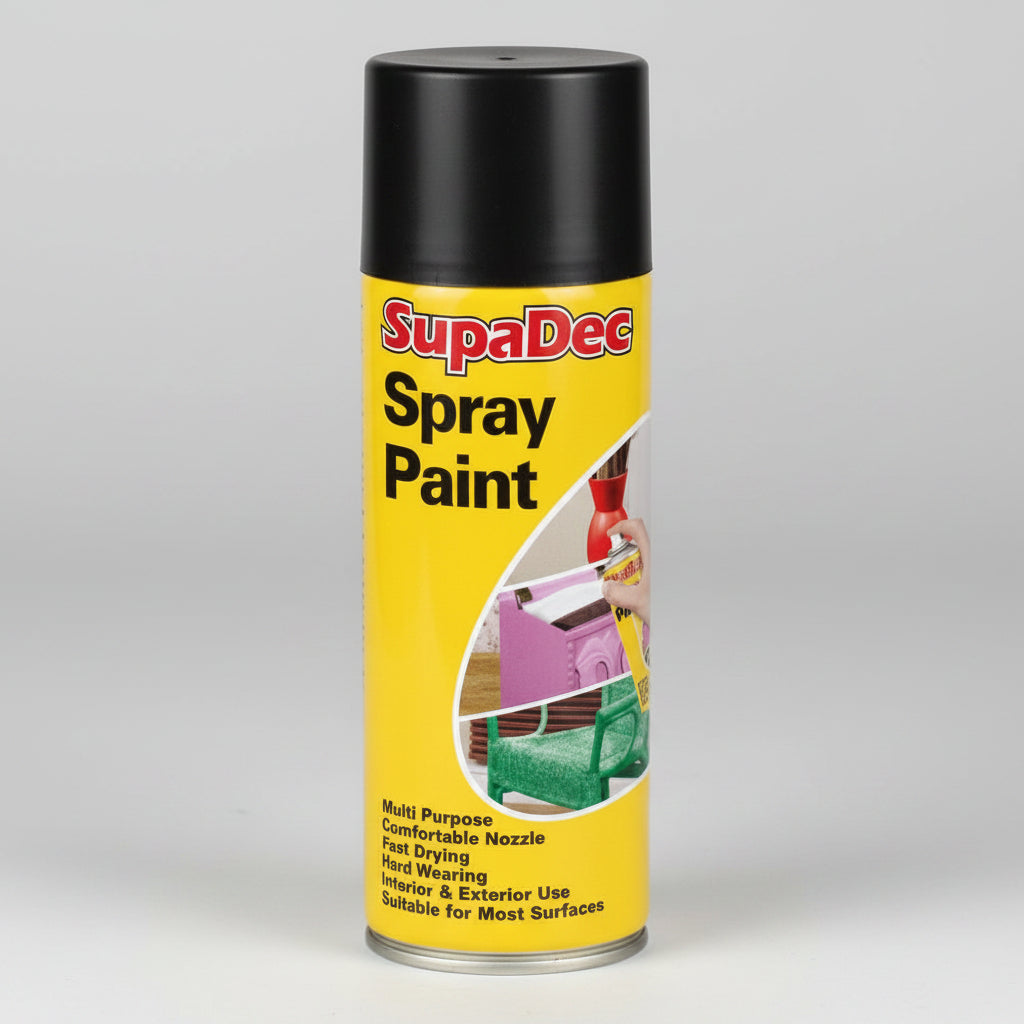 SupaDec Spray Paint 400ml Matt Black