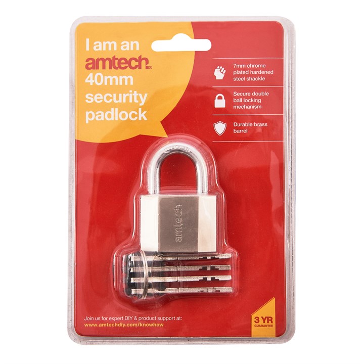 Amtech 40mm Security Padlock product image - image 2