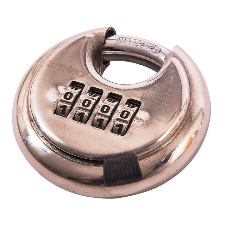 Amtech 70mm 4 Digit Stainless Steel Combination Padlock product image