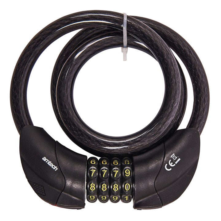 Amtech 900mm (35") X 12mm Security Cable With Built-in LED Combination Lock product image - image 3