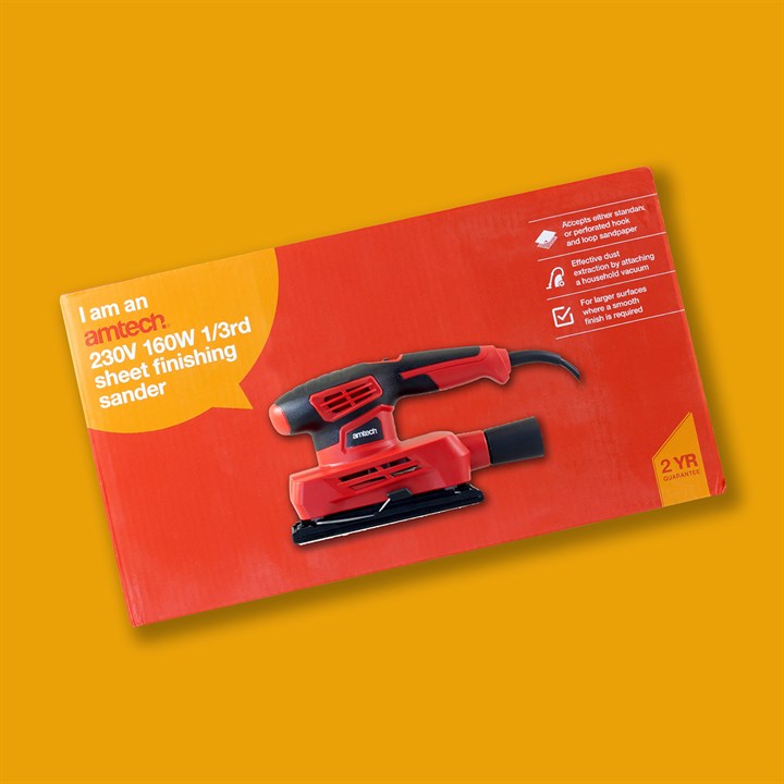 Amtech 230v 160w 1/3 Sheet Finish Sander