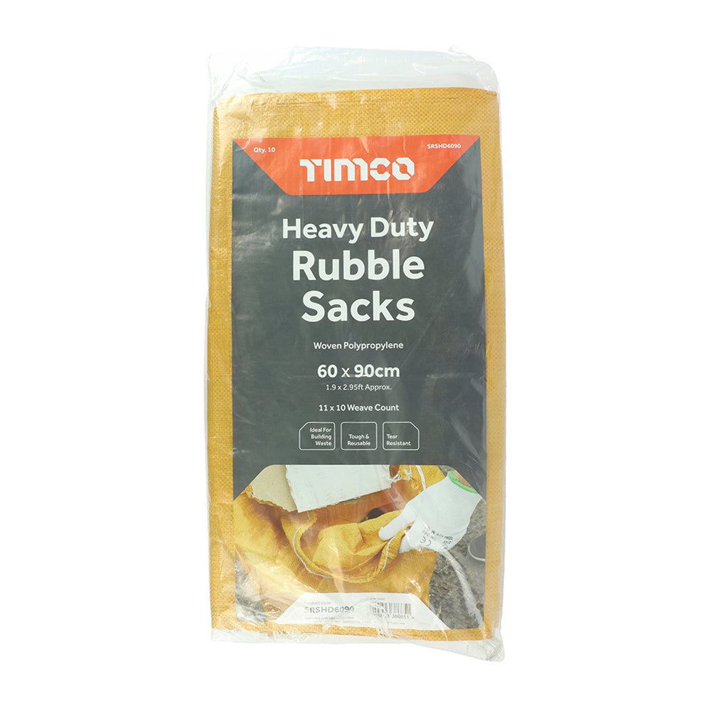 Rubble Sacks 60 x 90cm - 10 pack Heavy Duty