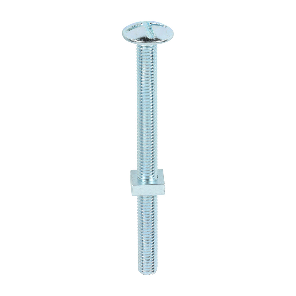 Roofing Bolts with Square Nuts - Zinc M8 x 100 Box 50