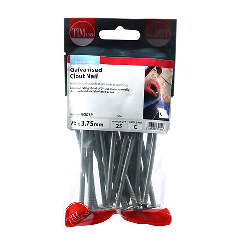 Clout Nail - Galvanised - 75 x 3.75 - 25 pack