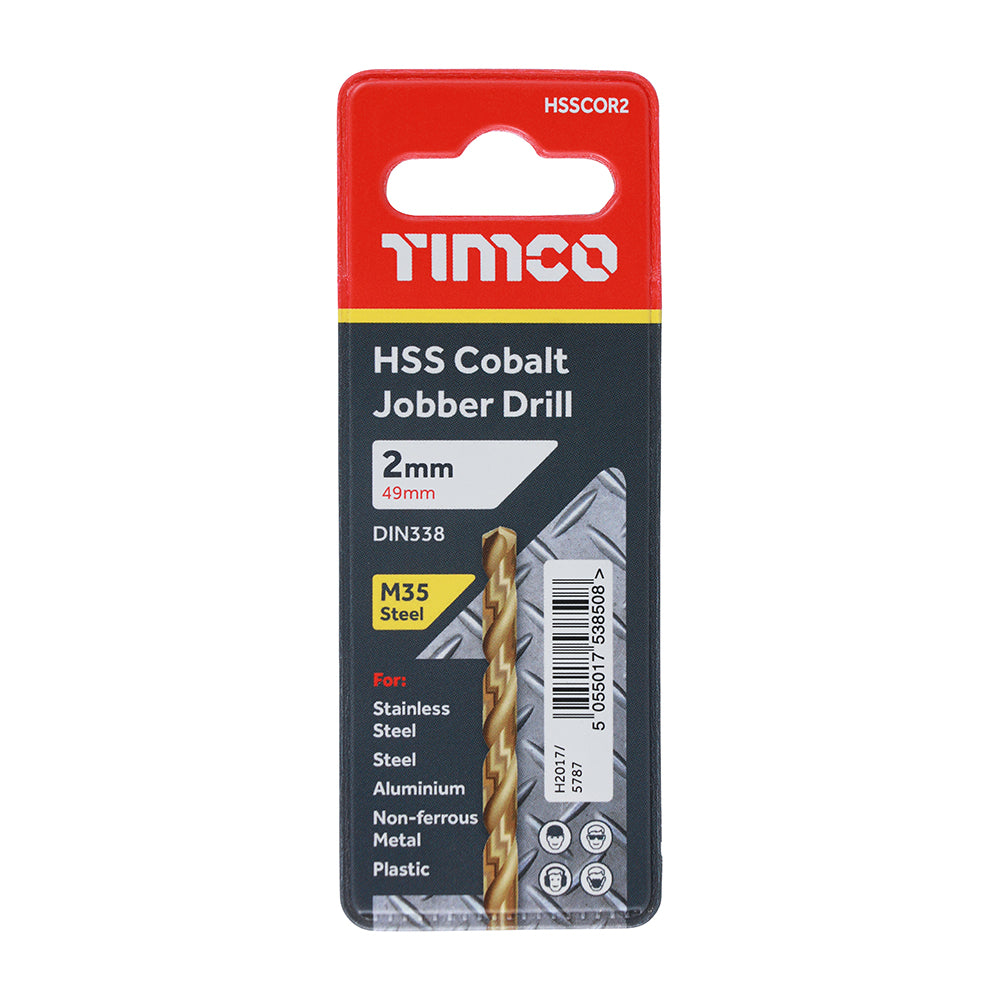 HSS-CO Jobber Drill Bit Cobalt 2.0mm