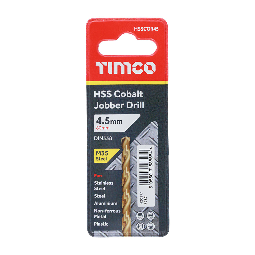 HSS-CO Jobber Drill Bit Cobalt 4.5mm