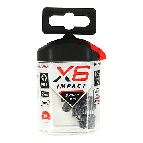Impact Phillips Driver Bit - No.2 x 25 - 10 pack