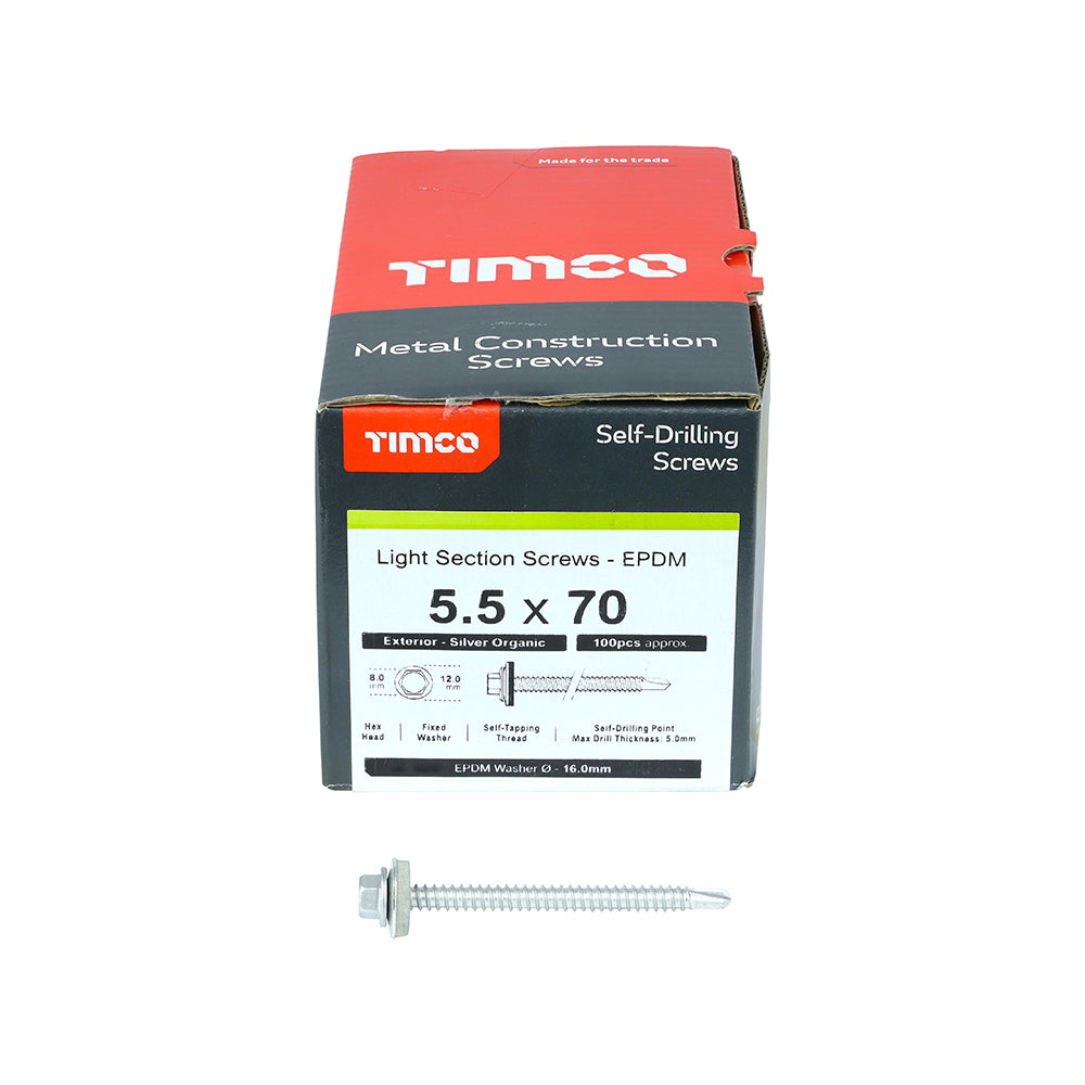 Self-drilling Hex Screw W16 - No3 Exterior - 5.5 x 70 - 100 pack