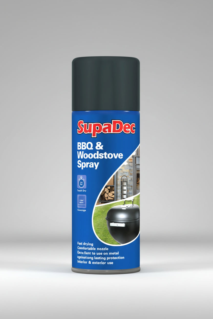SupaDec BBQ & Woodstove Spray Black 400ml