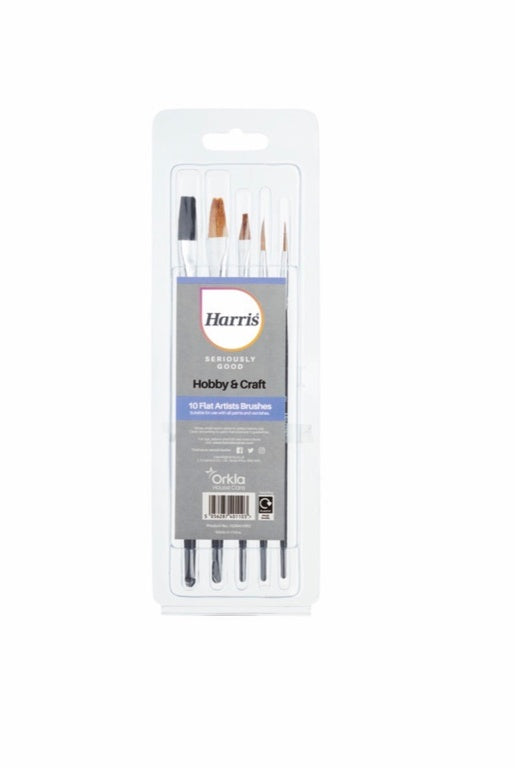 Harris Seriously Good Flat Artist Brushes Set of 10