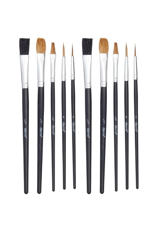 Harris Seriously Good Flat Artist Brushes Set of 10