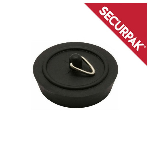 Securpak Bath Plug Pack 2 45mm Black SP10217 product image