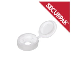 Securpak Fold Over Screw Caps Pack 30 White SP10540 product image