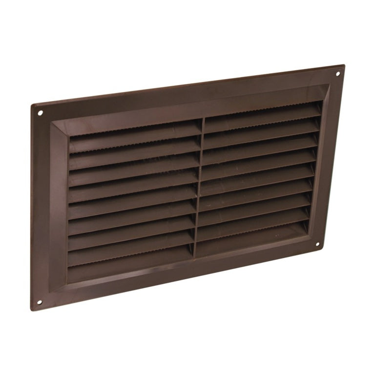 Securit Plastic Louvre Vent Brown Fixed Fly 9" X 6 " S3268 product image