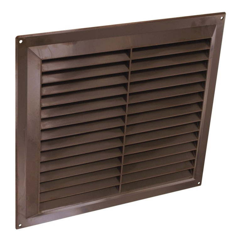 Securit Plastic Louvre Vent Brown Fixed Fly 9" X 9 " S3269 product image