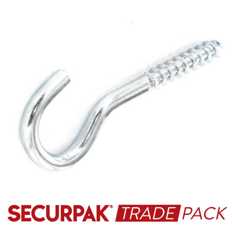 Securpak Screw Hook Zinc Plated 60mmx10 40 Pack product image