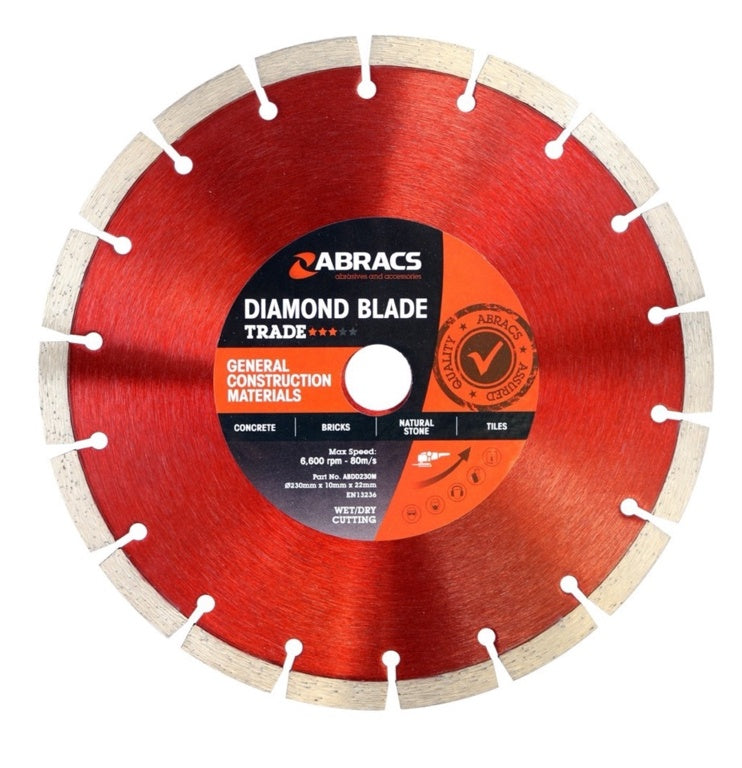 Abracs Trade Diamond Blade 230x10x22 230mm x 10mm x 22.23mm