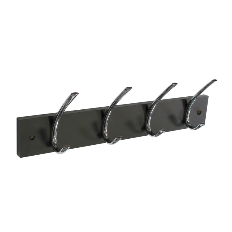 Securit Black Hat & Coat Board 4 Chrome Plated Hooks product image